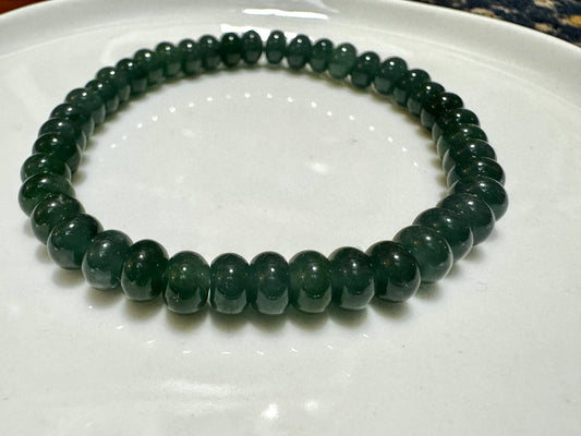 Blue Water Jadeite Rondelle shape