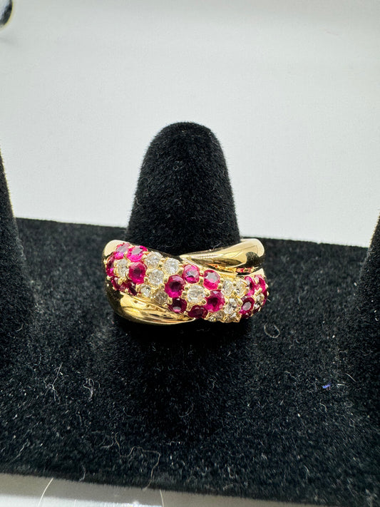 K18 Ruby and Diamond ring