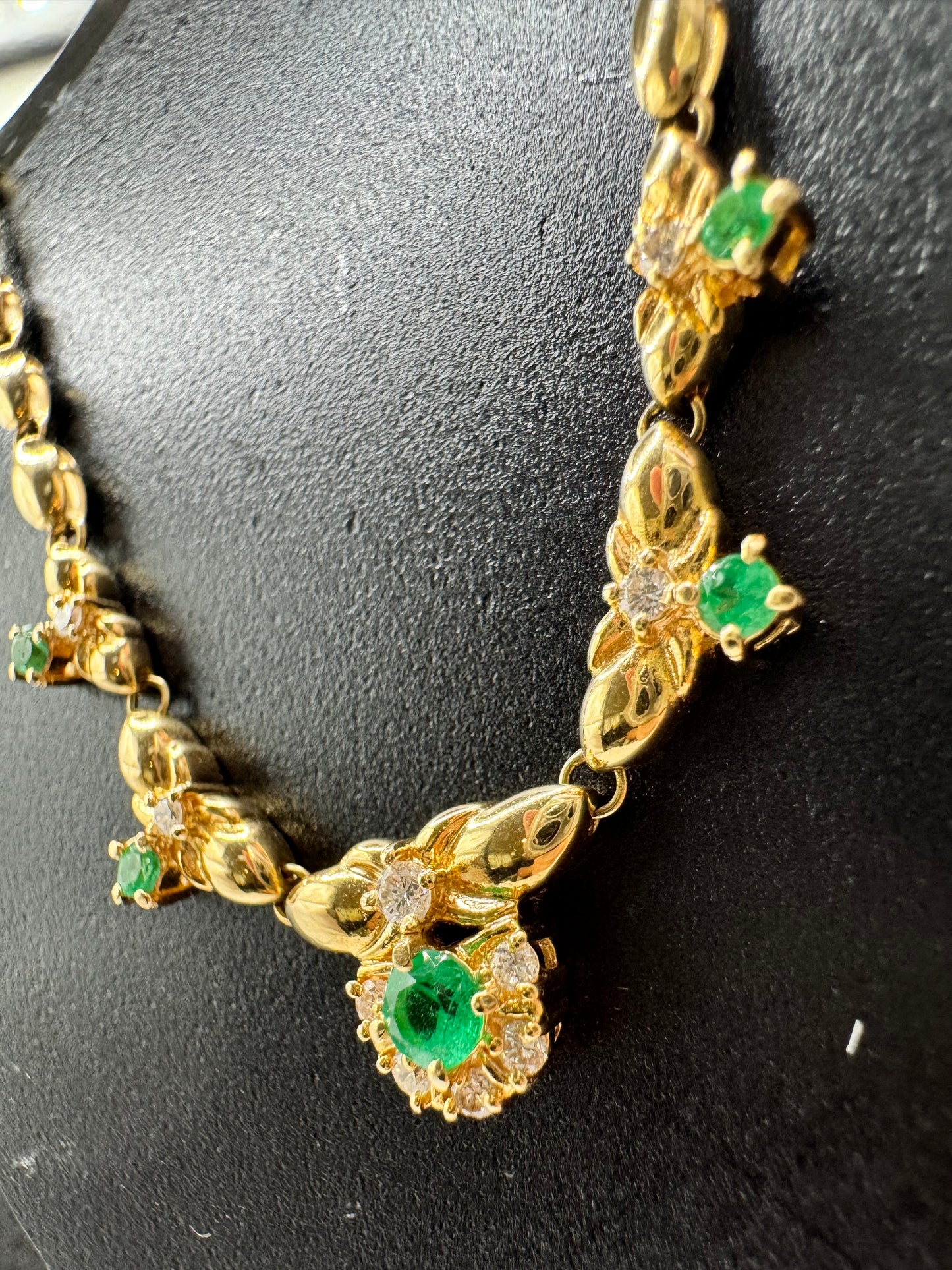 K18 Emerald Necklace