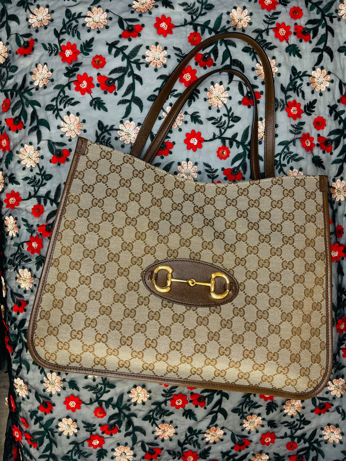 Preloved Gucci Brown Horsebit Tote Bag