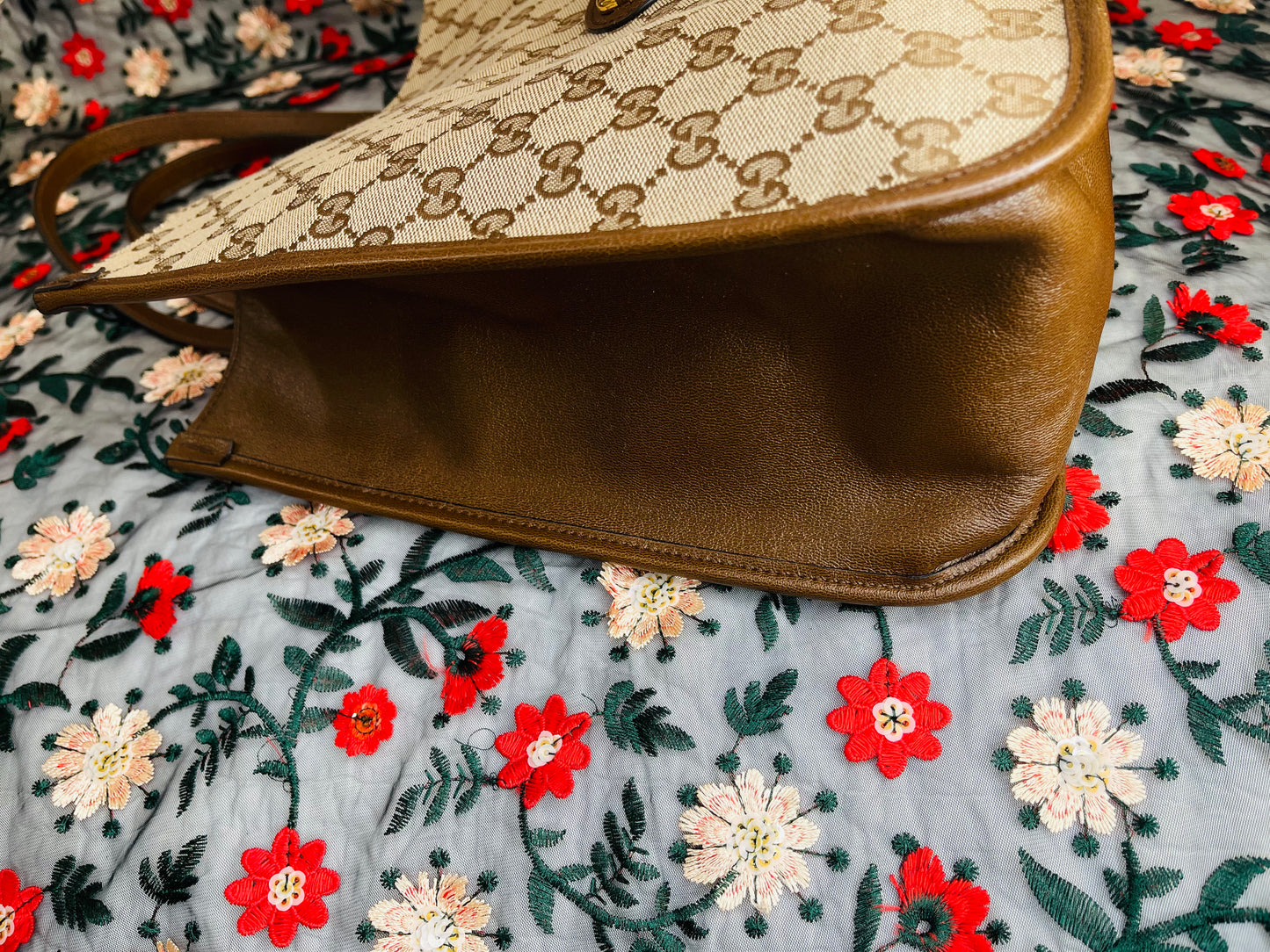 Preloved Gucci Brown Horsebit Tote Bag