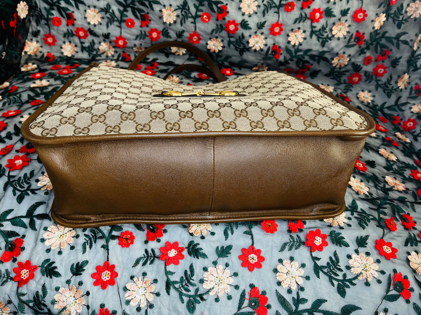 Preloved Gucci Brown Horsebit Tote Bag
