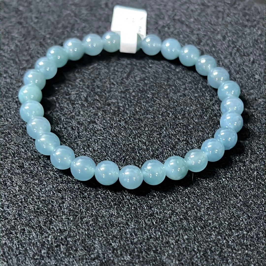 Blue Water jade 6.8mm