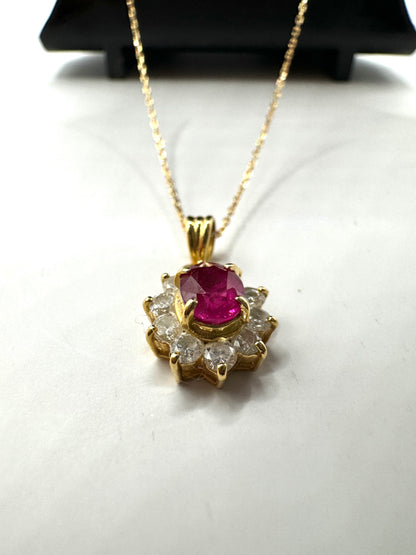 K18 Ruby necklace