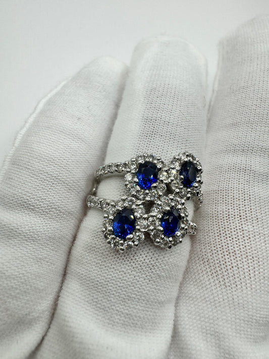 K18 WG Sapphire 4stones