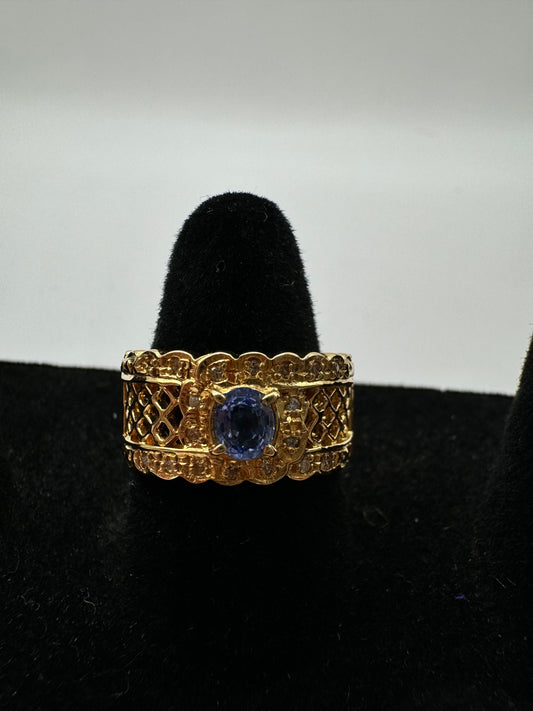 K18 Sapphire ring