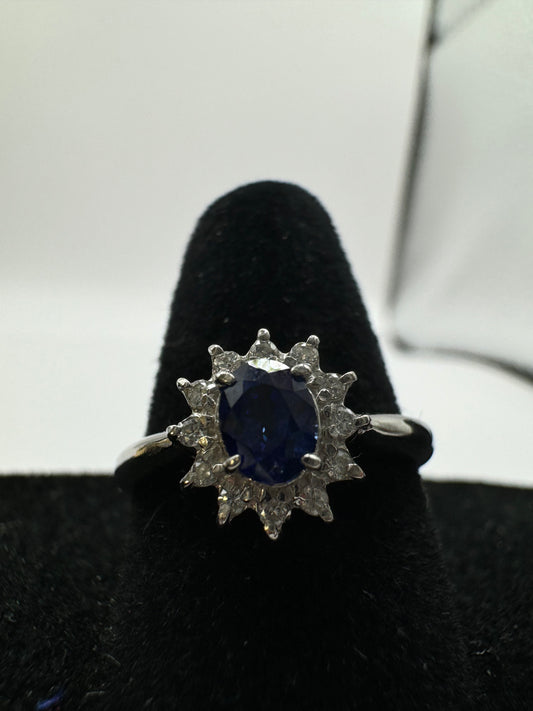 PT900 Sapphire ring