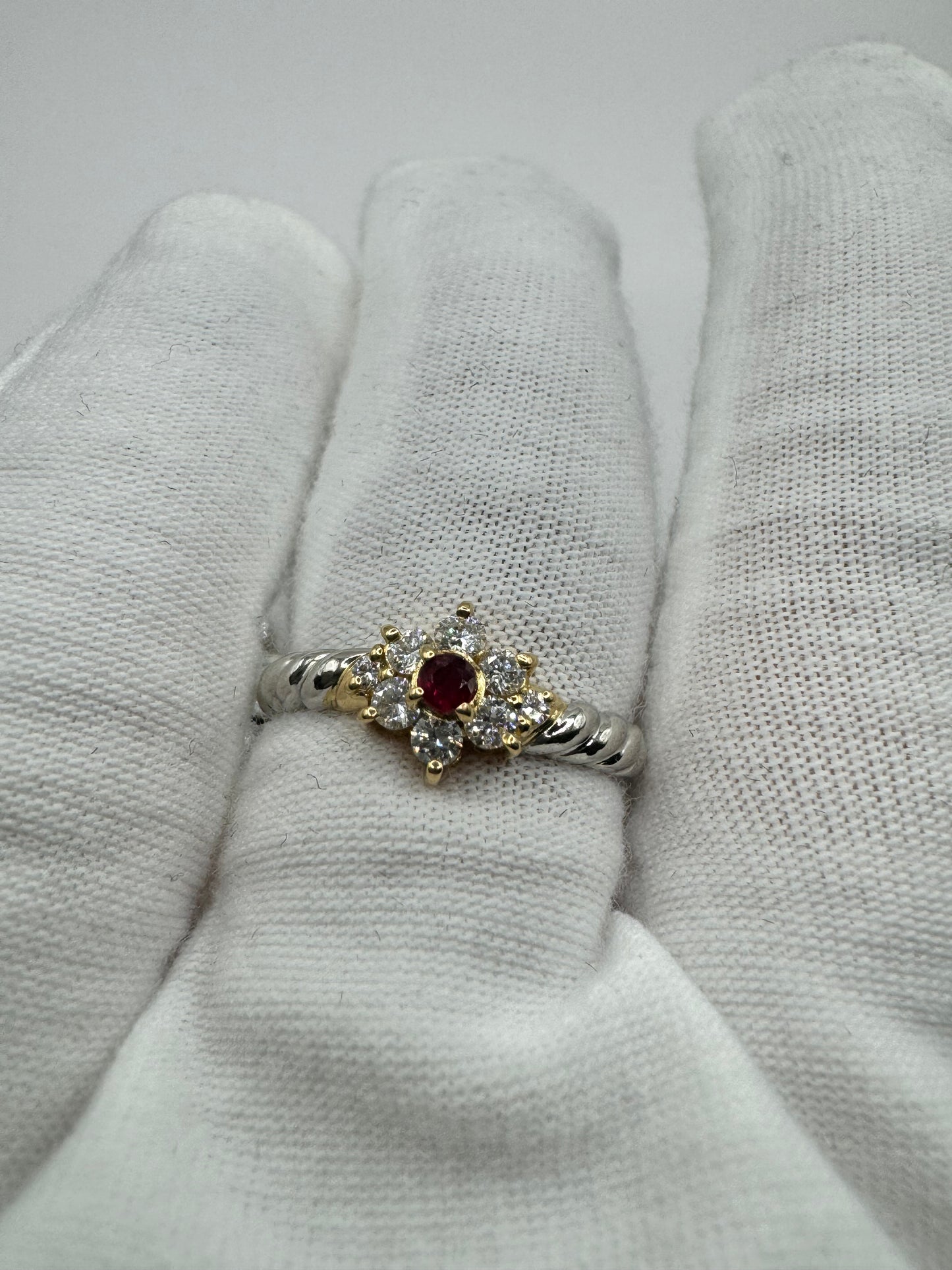 K18/PT Ruby ring