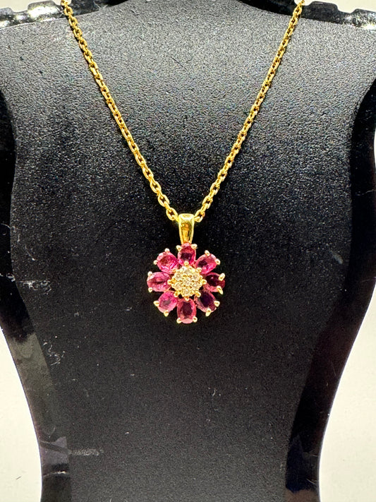 K18 Ruby necklace