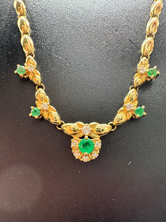 K18 Emerald Necklace