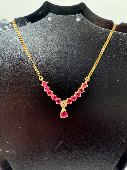 K18 Ruby Necklace