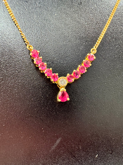 K18 Ruby Necklace