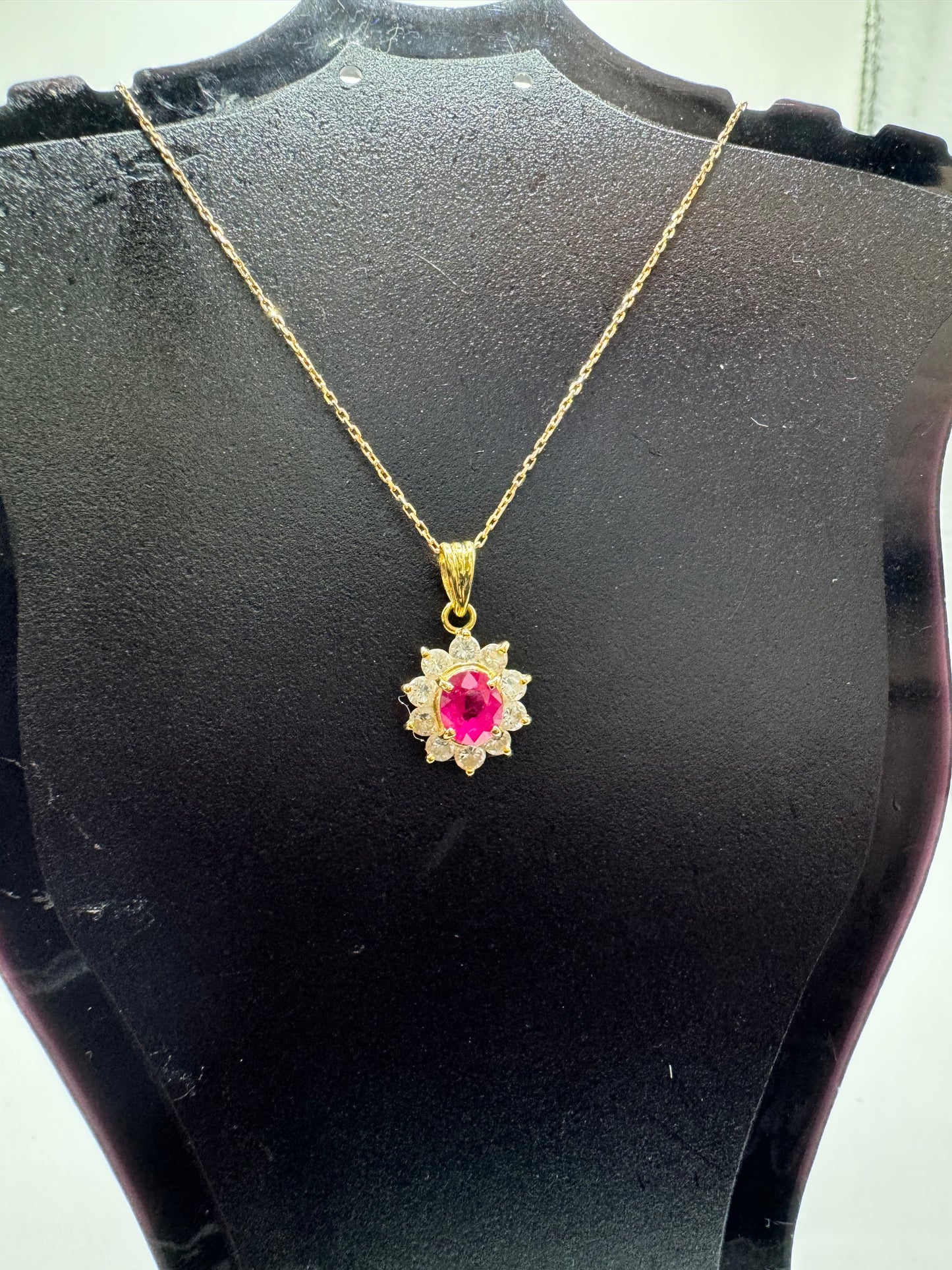 K18 Ruby necklace