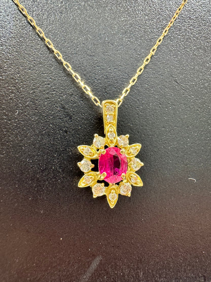 K18 Ruby Necklace