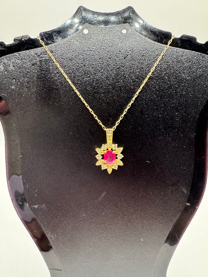 K18 Ruby Necklace