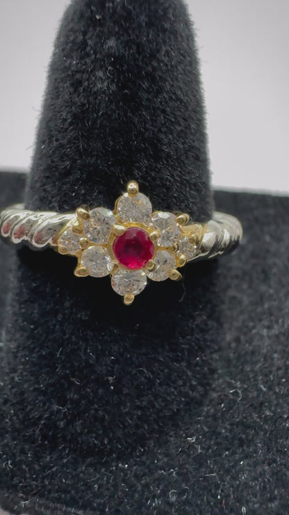 K18/PT Ruby ring