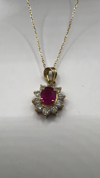 K18 Ruby necklace