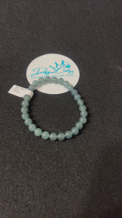 Blue Water jade 6.8mm