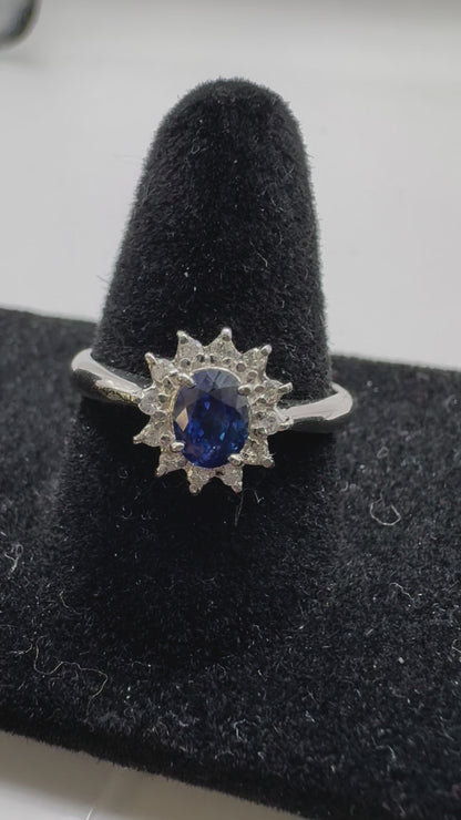 PT900 Sapphire ring