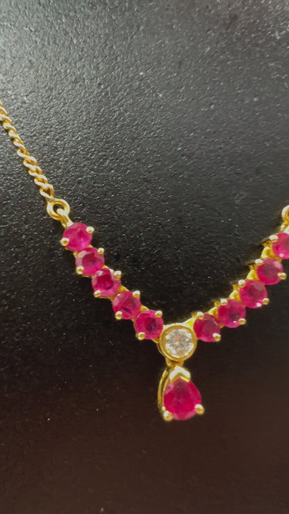 K18 Ruby Necklace